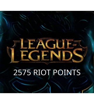 League of Legends 2575 RP Prepaid Card Key EUROPE